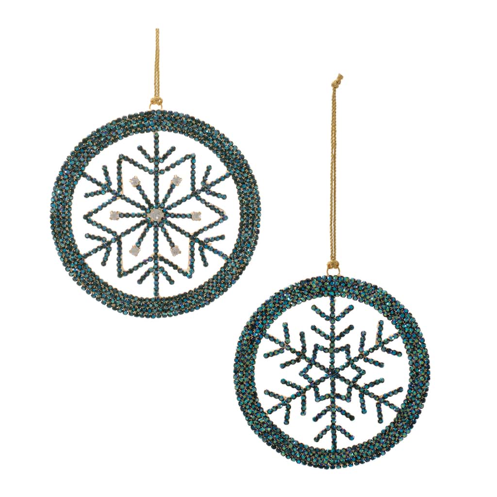 Snowflake Ornament Set of 6 - 4.5"H Iron & Acrylic