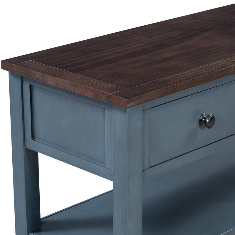 Console Table with Two Open Shelves