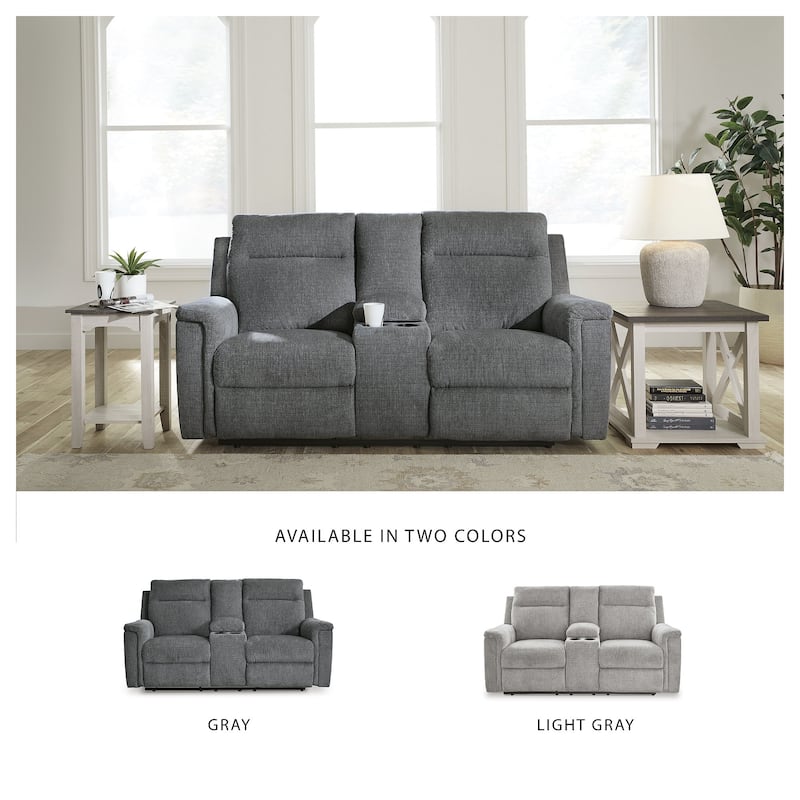 Signature Design by Ashley Barnsana Power Reclining Loveseat with Console