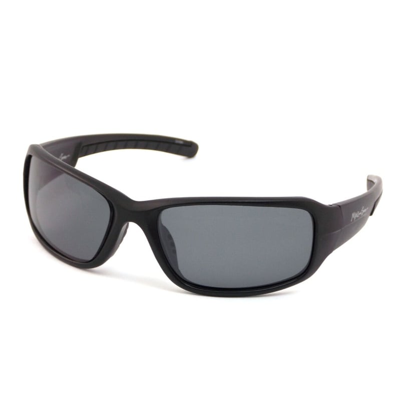 Shop Maui And Sons Mens Sunglasses Matte Black Plastic Wrap Ms003
