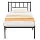 preview thumbnail 23 of 31, VECELO Twin Size Kids Bed Frame, Easy-to-assemble Metal Twin Platform Bed Frame with Under-bed Storage