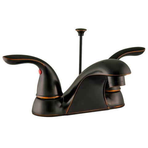 Design House Double Handle Bathroom Faucet with Metal Lever Handles