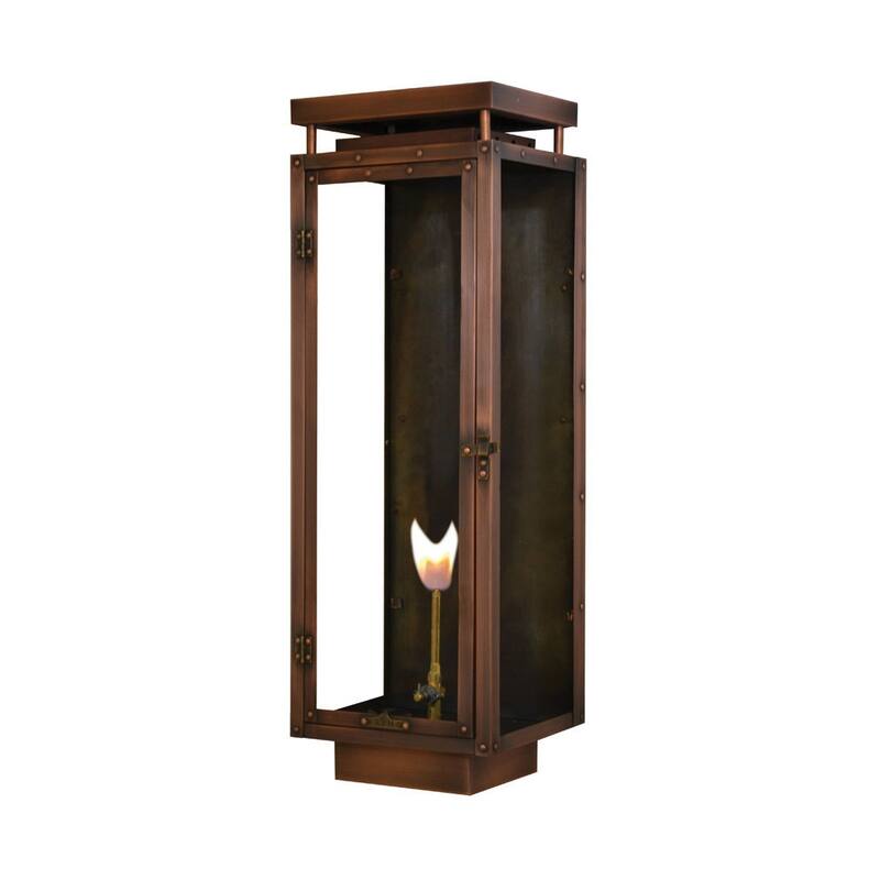 Primo Lanterns YK-32G Yorkshire 32" Tall Gas Lantern Wall Sconce - Aged Copper