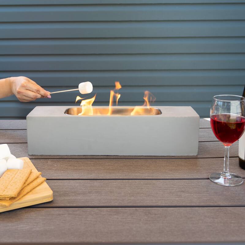 Pure Garden Bioethanol or Rubbing Alcohol Smokeless Tabletop Fire Pit