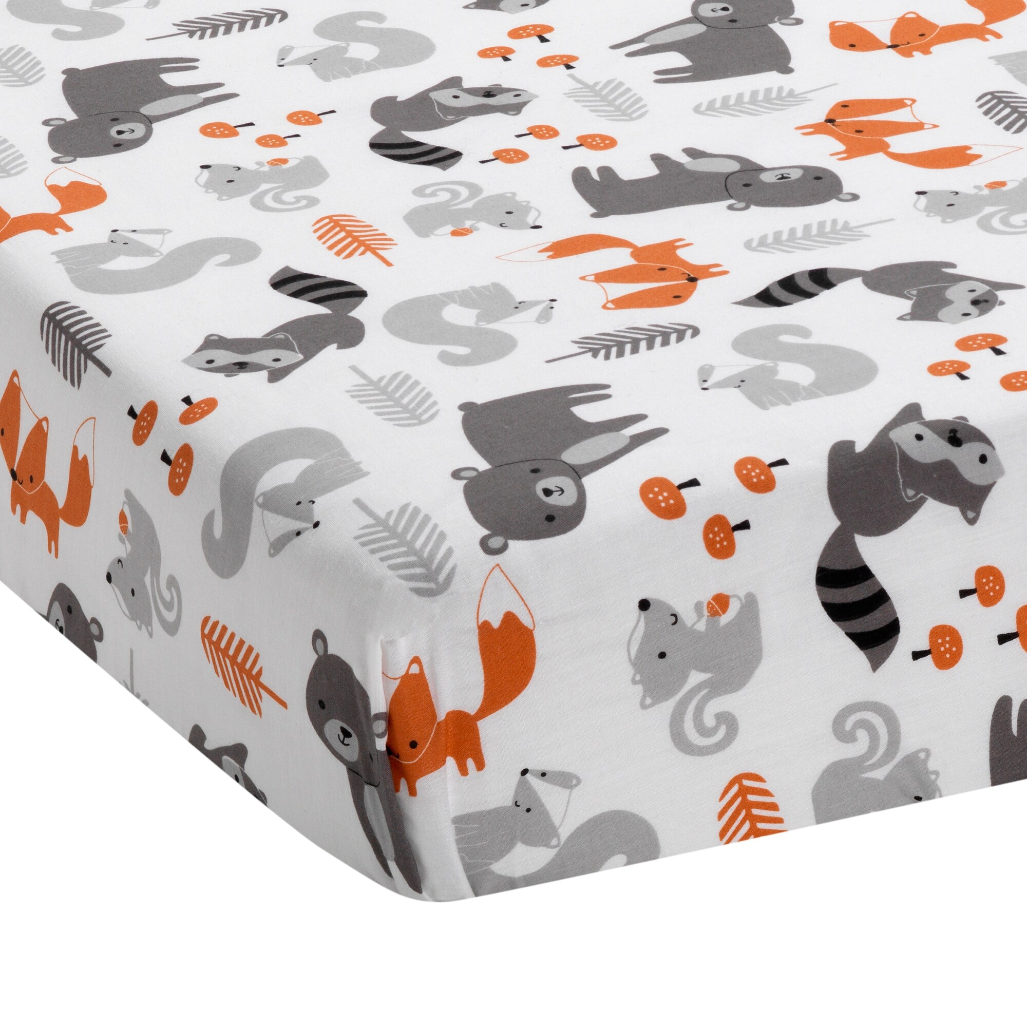 Shop Bedtime Originals Acorn White Gray Orange Woodland Fox Bear