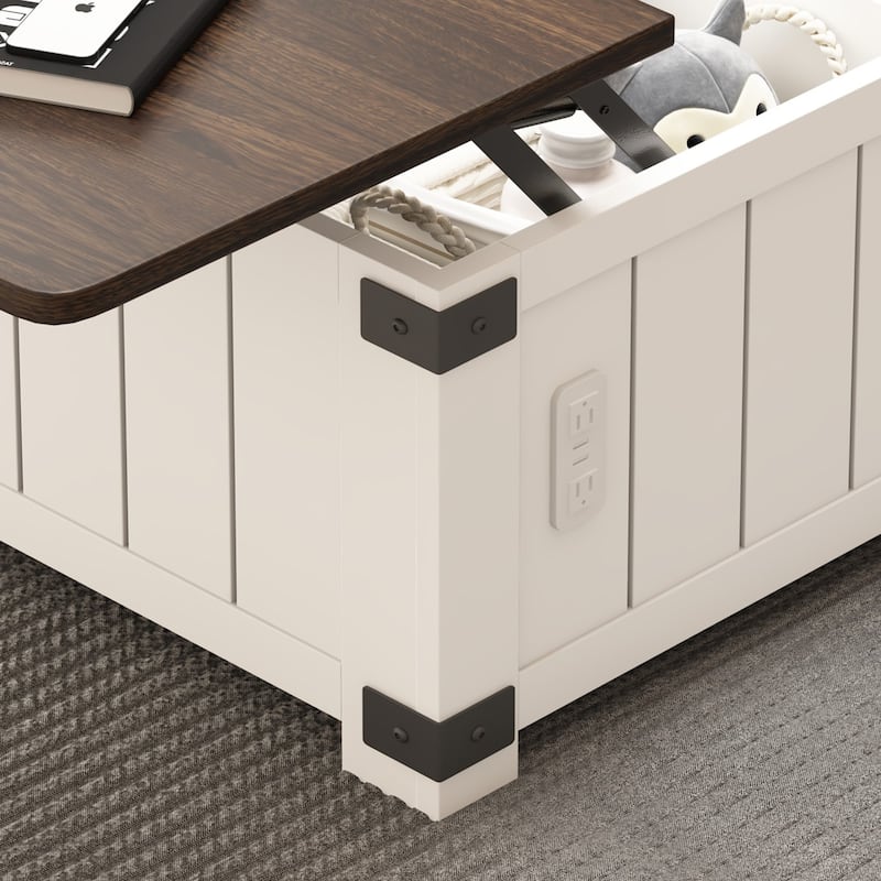 Farmhouse Lift Top Coffee Table with Storage