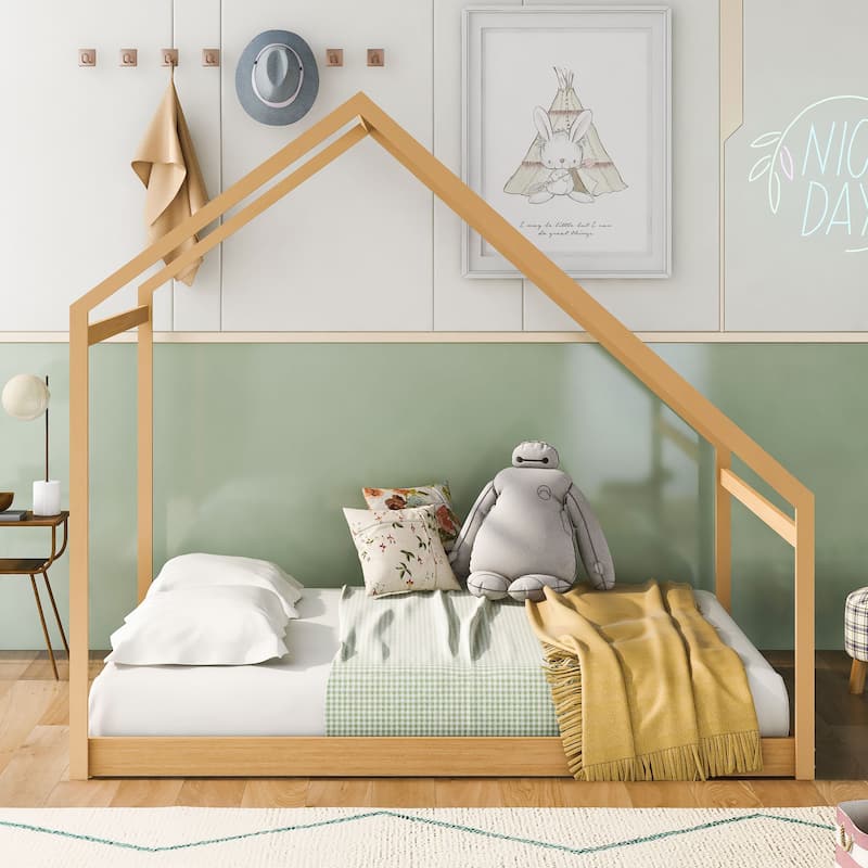 Modern Full/Twin Size Wooden House Bed