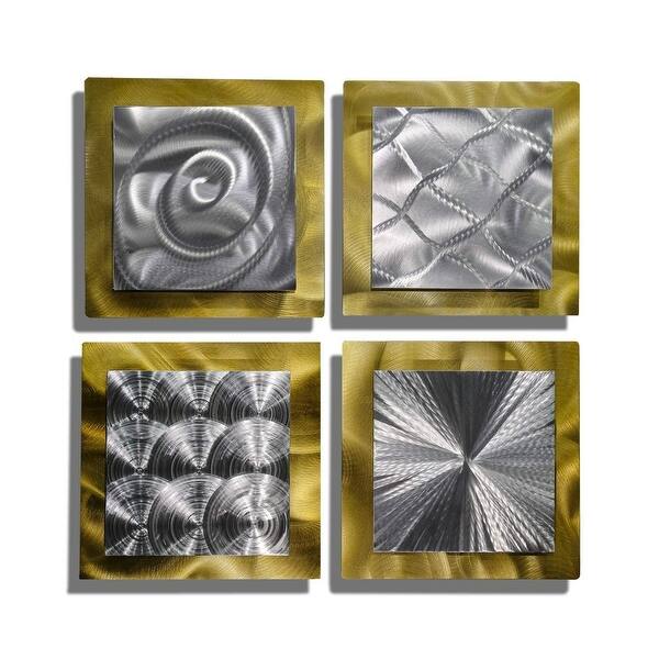 Shop Statements2000 Gold Silver Metal Wall Art Accent Sculpture By Jon Allen Set Of 4 Phenomena Overstock 12455961