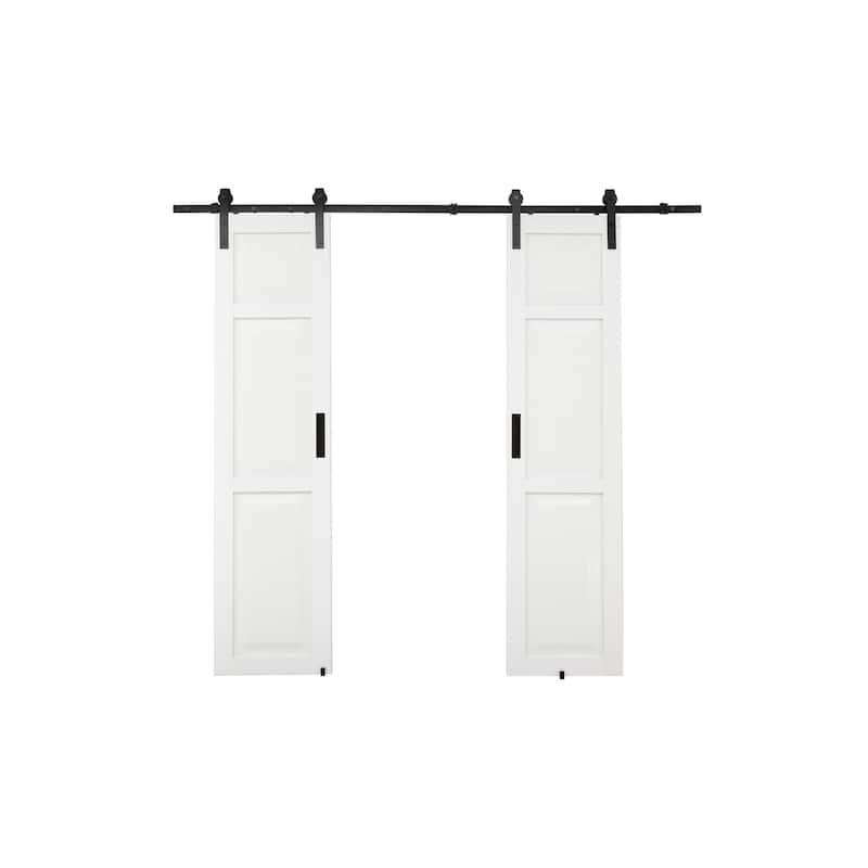 Millbrooke 36x84 Center Opening Vinyl Barn door kit White