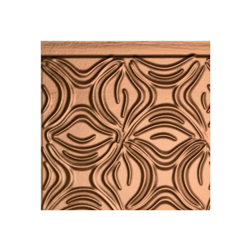 FASÄDE Lotus Decorative Vinyl Backsplash Panel - 6x6 Inch Sample - Oil Rubbed Bronze