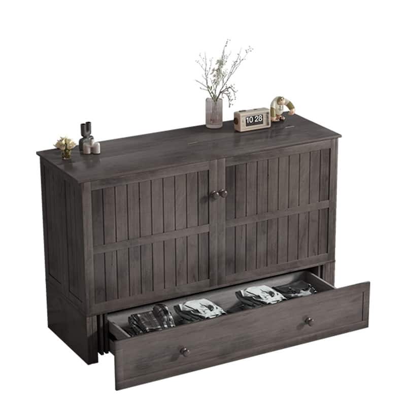 Mixoy Murphy Bed Cabinet Chest with Mattress & Storage Platform