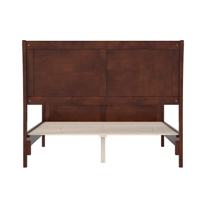 Valencia Solid Wood Low Profile Sleigh Platform Bed with Matching Footboard