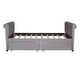 preview thumbnail 7 of 6, Gray Twin Size Upholstered Daybed Sofa Bed with 2 Drawers, Fabric and Wood Frame Wood Slat Support
