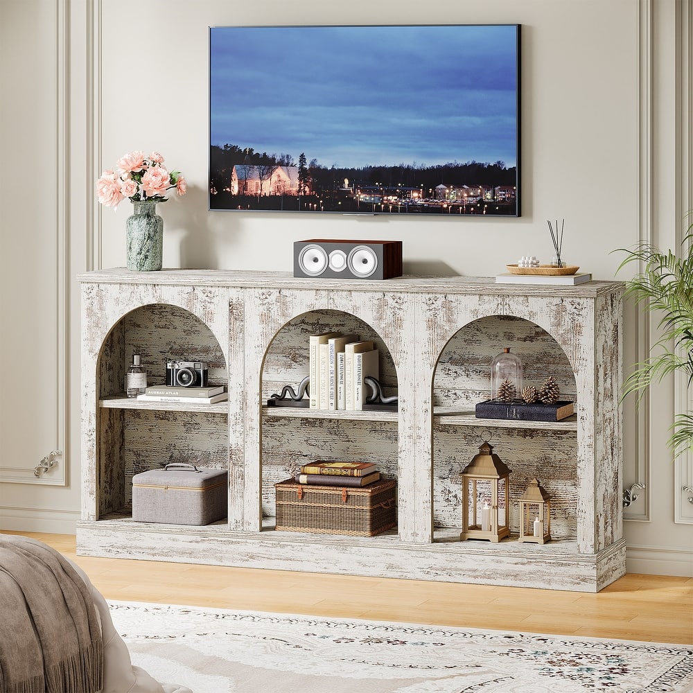 TV Stand for 55/60/65 Inch TV, Farmhouse Country Entertainment Center
