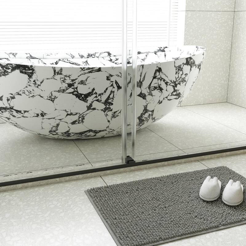56-60"W x 76"H Frameless Double Sliding Shower Door