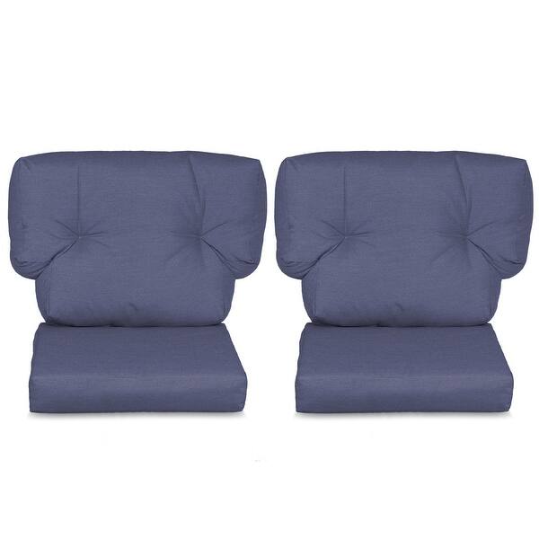 Aoodor Chair Deep Seat Cushion Set, Lawn Chair Cushions set of 2