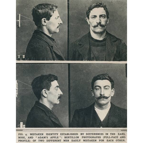 Bertillon System.drawing Bertillon System Photographs Taken Of Similar Looking Men Established ...