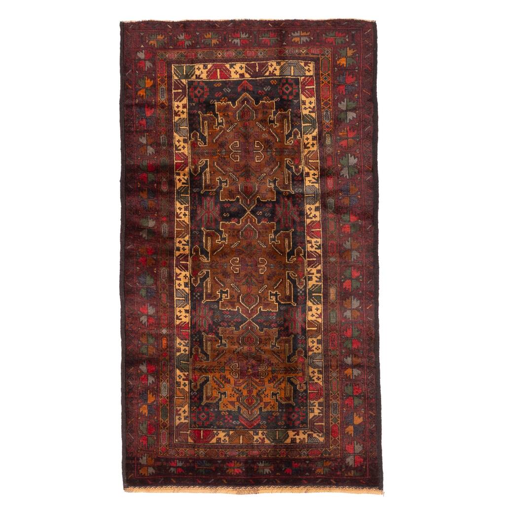 ECARPETGALLERY Hand-knotted Teimani Brown Wool Rug - 3'7 x 6'7