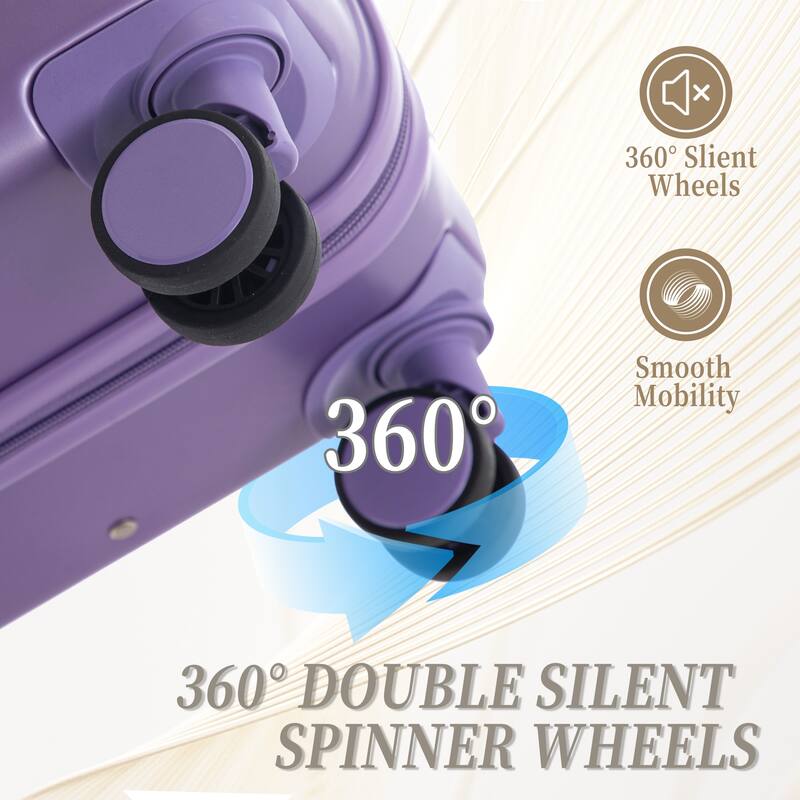 Luggage Sets 3 Piece Suitcases with Wheels, Suitcase Set ABS Hard Case Luggage with TSA Combination Lock, for Men and Women