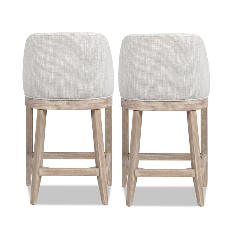 Newport 26.5" Curved Back Upholstered Counter Stool - 20.5"W X 21"D X 37"H