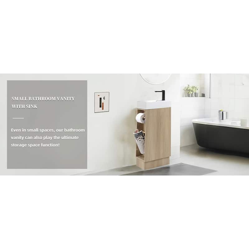 16-Inch Bathroom Vanity Sink Combo for Small Spaces