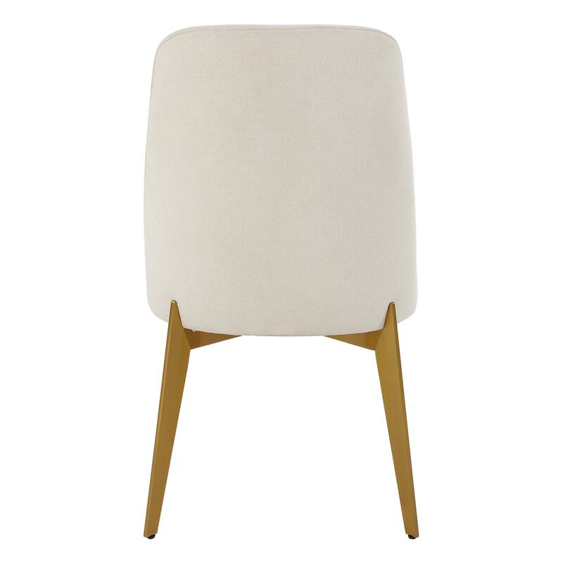 Solid upholstered Armless Dining Chair - 35" - Brown