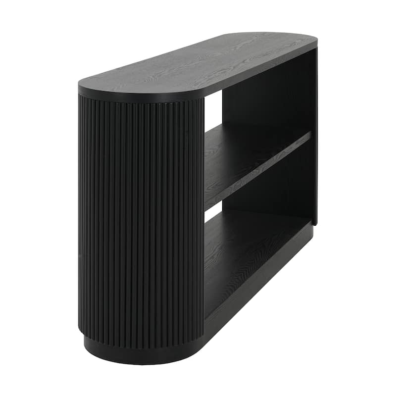 Mirod Modern Entryway Slim Sofa Console Table with Open Shelf