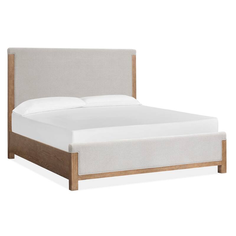 Magnussen Home Plum Creek Sierra Brown Upholstered Panel Bed - Queen