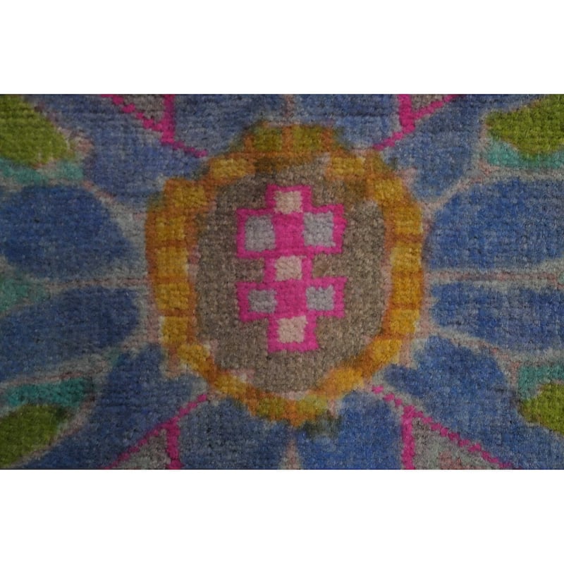 Hand Knotted Oriental 100% Wool Carpet Traditional Tribal Greys & Charcoal Meshkin Runner Rug - 10' 3'' X 4' 2''