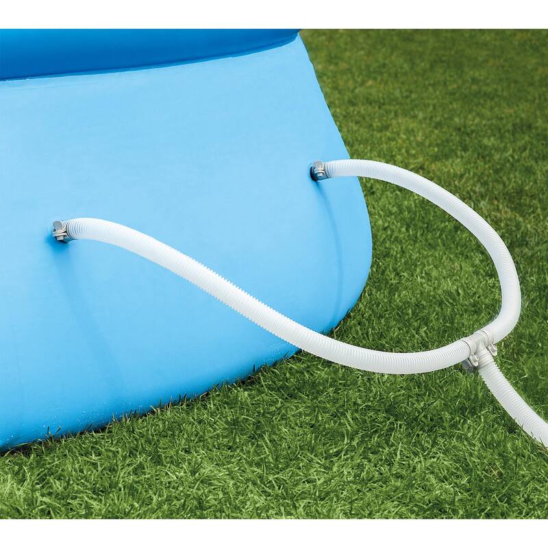 Round Above Ground Swimming Pool Set w/ Cleaning Maintenance Swimming Pool Kit - 132.2