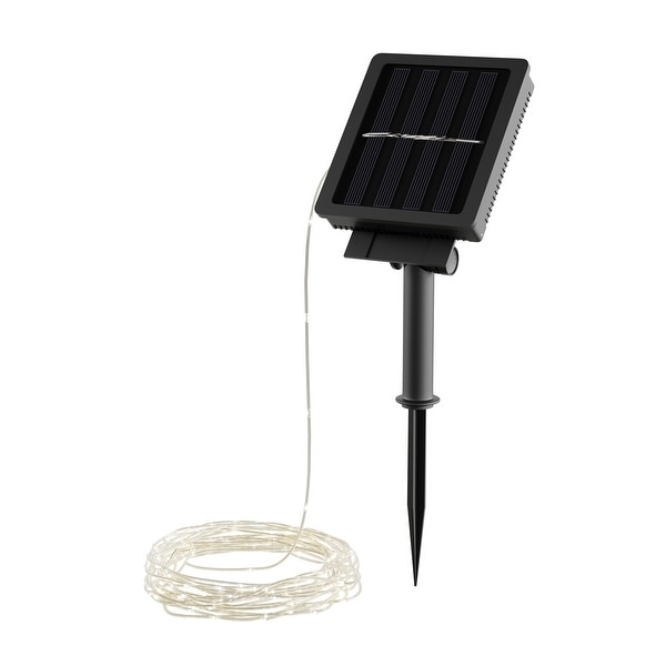Pure Garden Solar Powered LED Starry String Lights 100 Warm White
