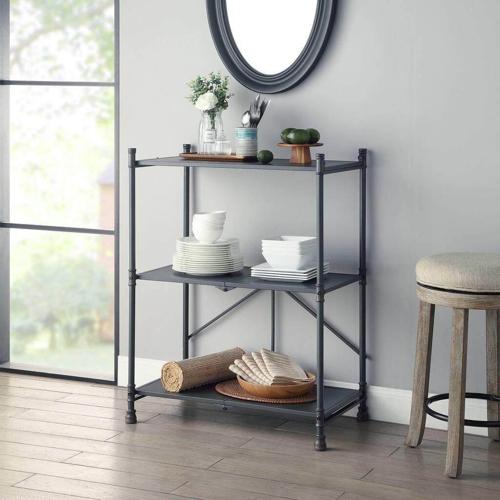 Dark Bronze Hand-Brushed Finish Console Table