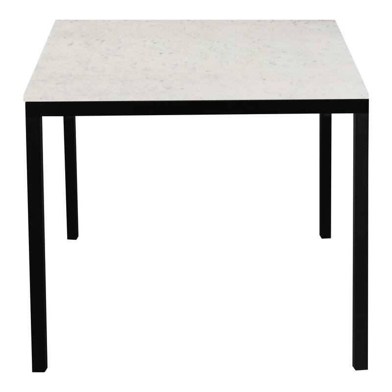 Aurelle Home Pariso Modern White Marble-Top Table - 60" W x 30" H x 36" D