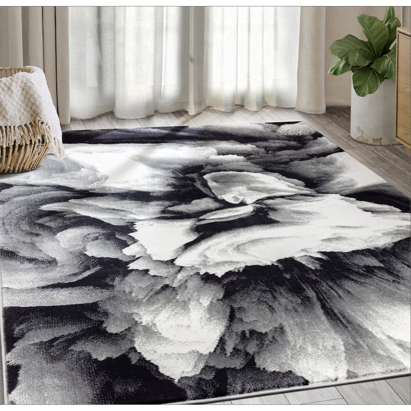 Abani Arto Collection Contemporary 3D Geometric Area Rug