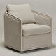 preview thumbnail 141 of 165, KINWELL 31"W Oak Frame Upholstered Swivel Barrel Armchair Set of 1 - Oatmeal Boucle