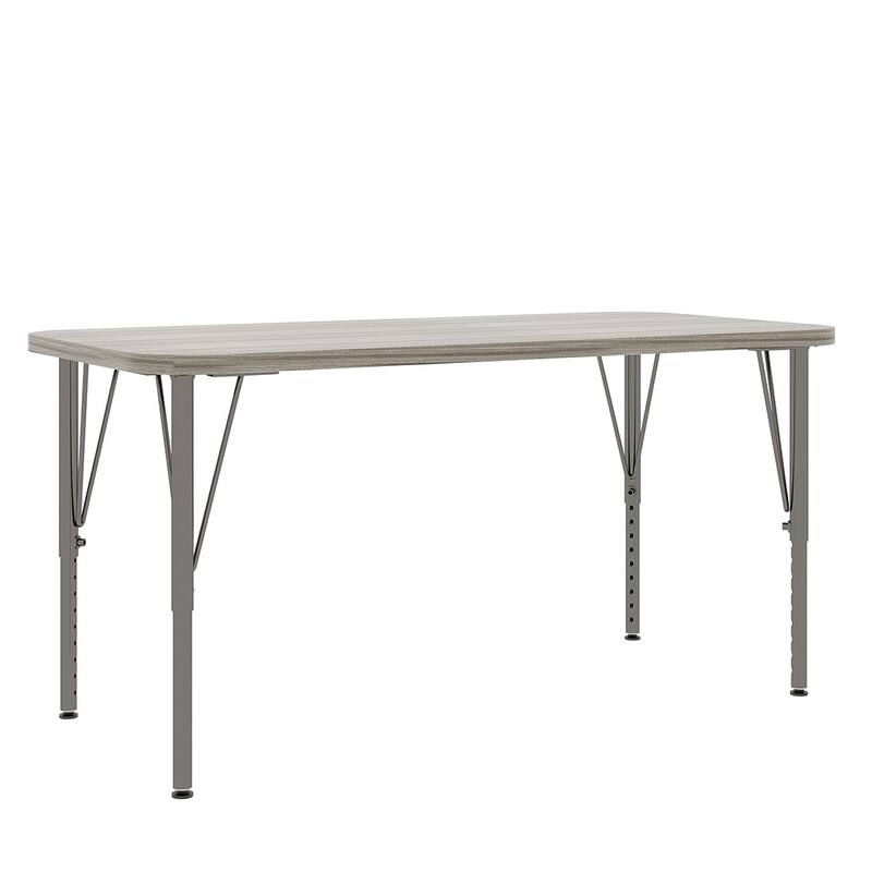 Tot Mate 48" W x 24" D Rectangular Kids Table, Adjustable Height 14" to 23", Ready-To-Assemble