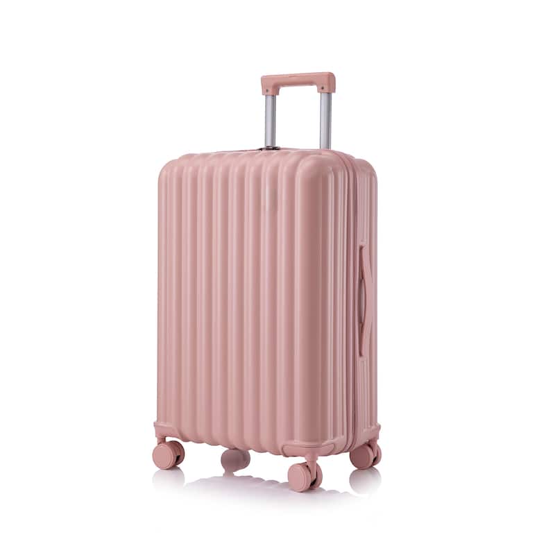 Three pcs/set in ABS Spinner Wheel Luggage with Cup Holder & USB Port & Phone Holder