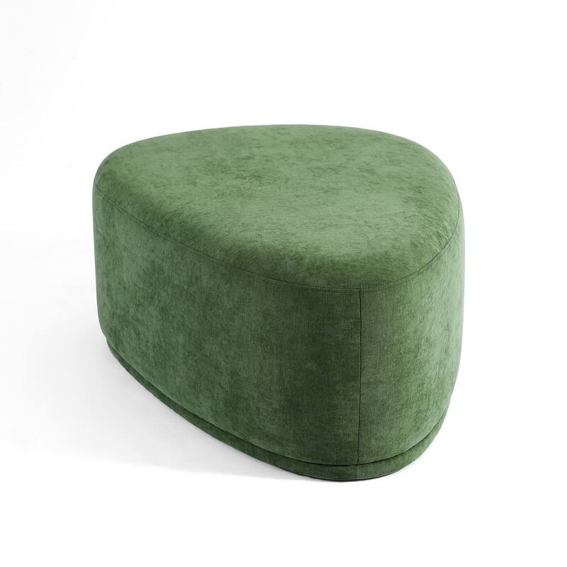 Leon 26"/43" W Chenille Triangle Cocktail Ottoman Set