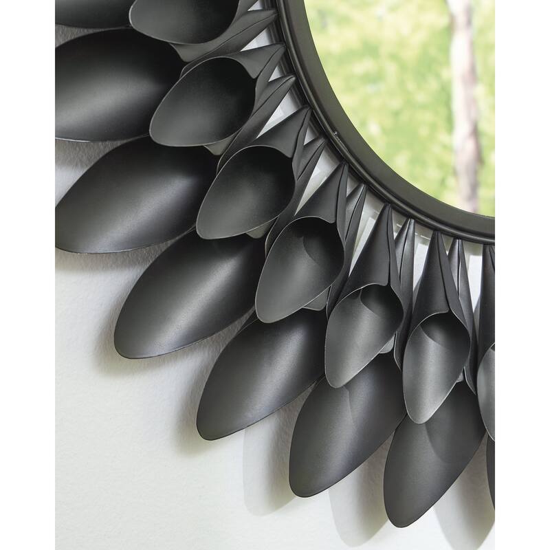 Signature Design by Ashley Ryenmour Black Accent Mirror - 32" W x 3" D x 32" H