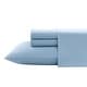 preview thumbnail 61 of 139, Nautica Cotton Percale Deep Pocket Bed Sheet Sets Full - Solid Light Blue
