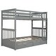 preview thumbnail 2 of 13, Twin-Over-Twin Bunk Bed With Ladders And Two Storage Drawers