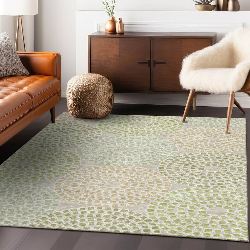 Machine Washable Indoor/ Outdoor Chantille Contemporary Rug