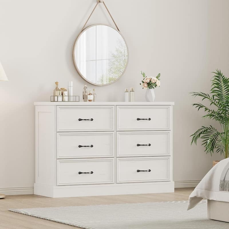 Modern 6 Drawer Bedside Storage Cabinet for Bedroom Organization
