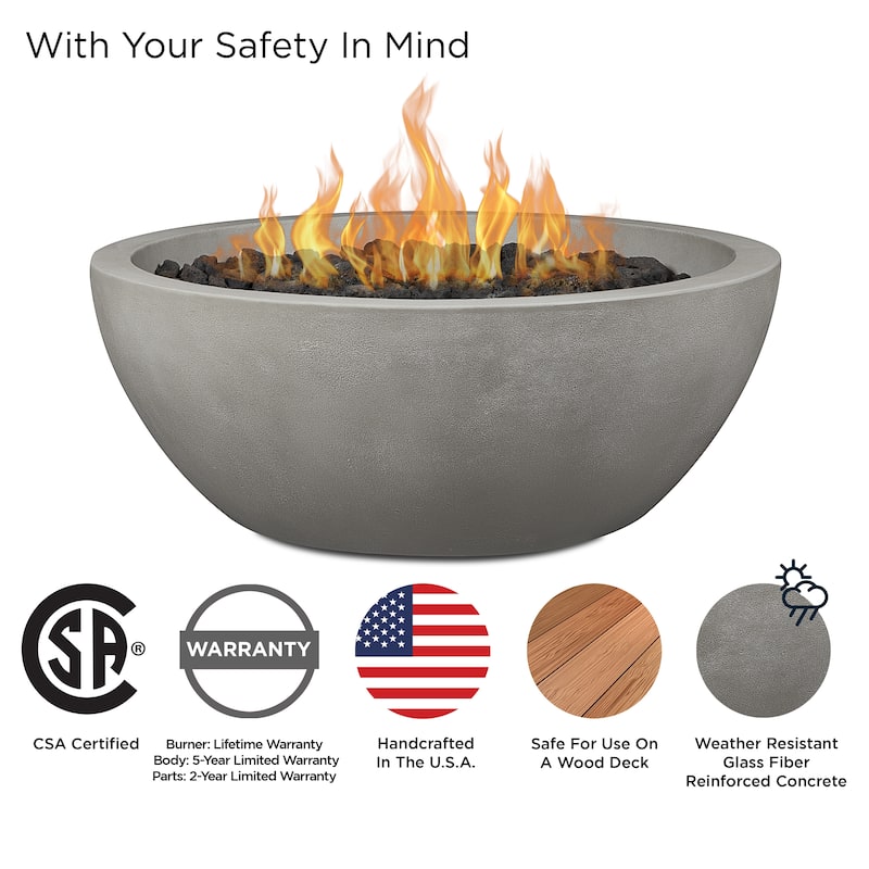 Alta Large Propane Fire Bowl in Shade by Jensen Co - 42 x 42 x 16 - N/A