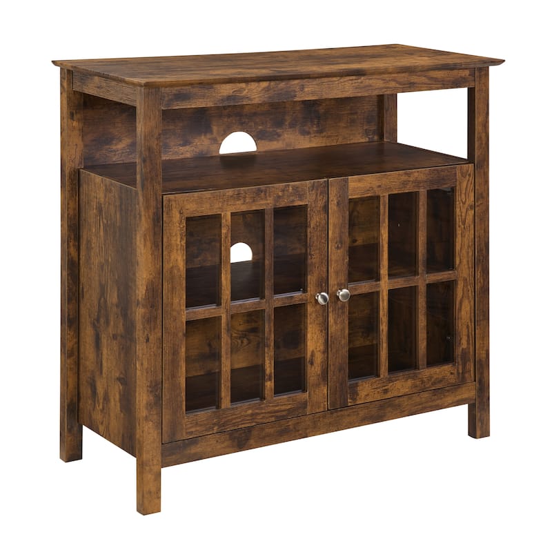 Convenience Concepts Big Sur Highboy 40 inch TV Stand with Storage Cabinets - Barnwood
