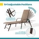 preview thumbnail 51 of 52, Pellebant Outdoor Lounge Chair Aluminum Adjustable Backrest with Side Table
