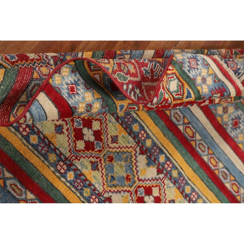 Kazak Oriental Area Rug Hand-Knotted Bedroom Wool Carpet - 5'1" x 6'6"