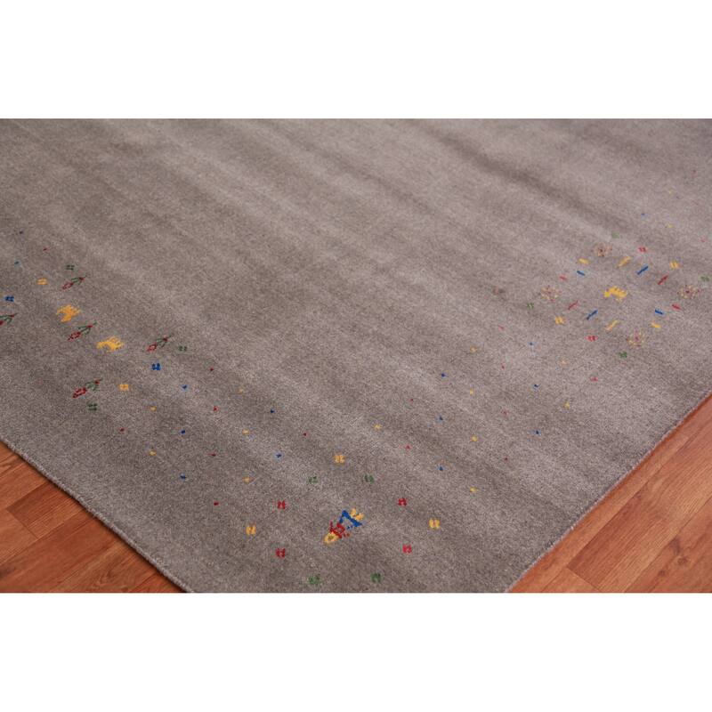 Tribal Gabbeh Indian Area Rug Handmade Bedroom Wool Carpet - 8'0" x 9'10"