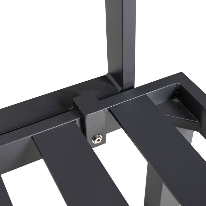 Chelsea 6-Piece Outdoor Patio Sectional Set in Black Aluminum with Removable Cushions for Backyard Garden and Patio Deck