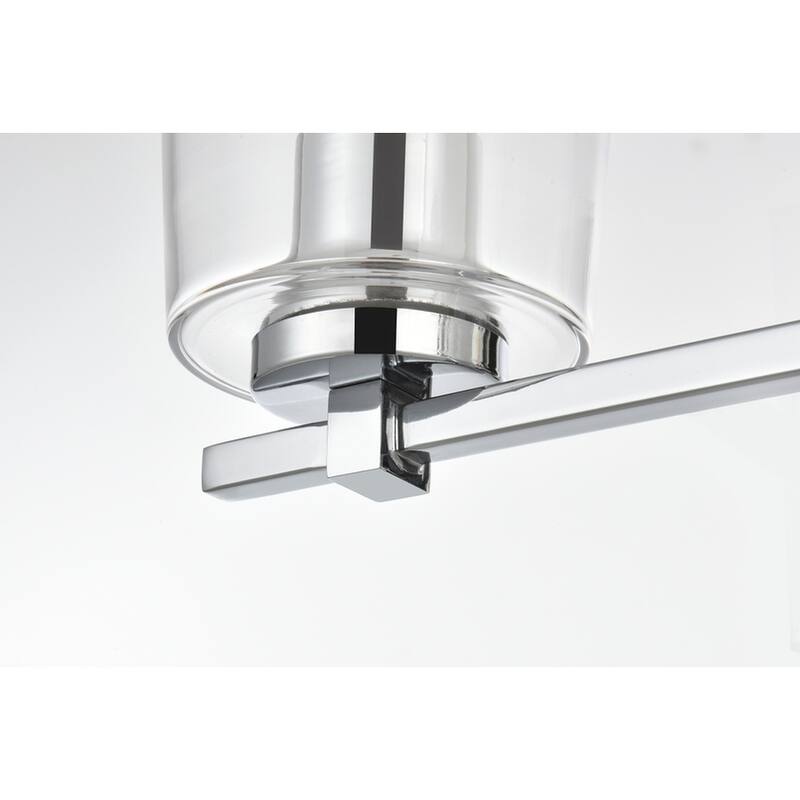 Kelly 1 Light Black and Clear Bath Sconce